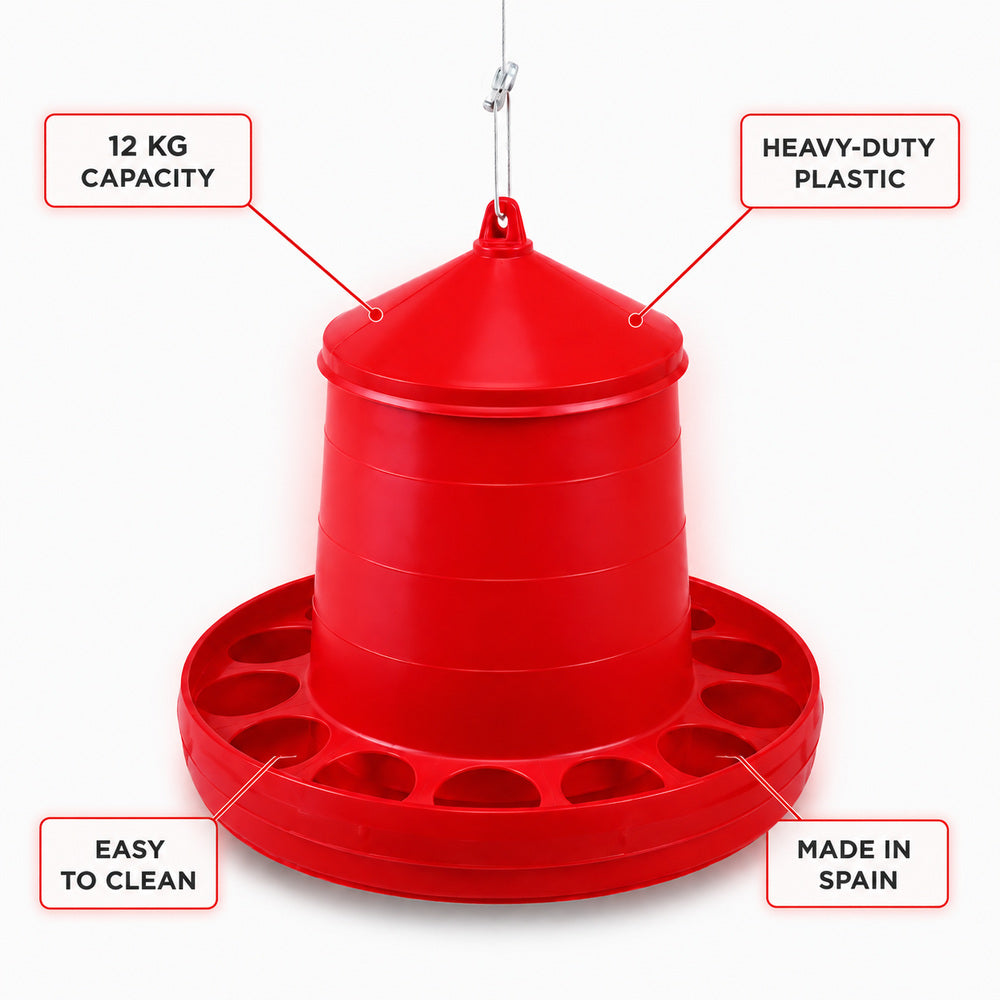 Gaun 12kg Bird Feeder for Chicken and other similar Birds (Made in Spain)