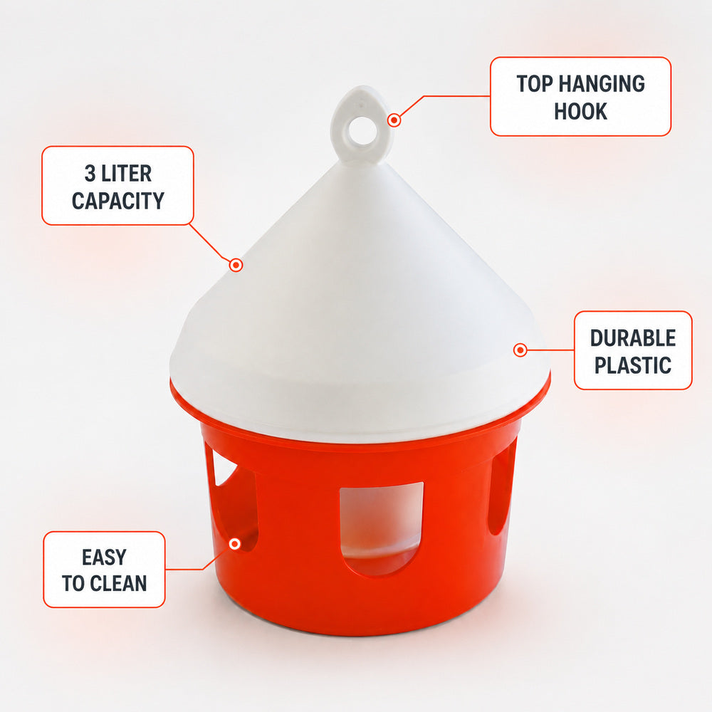 Novital 3 Liter Drinker for Pigeons and other similar Birds (Made in Italy)
