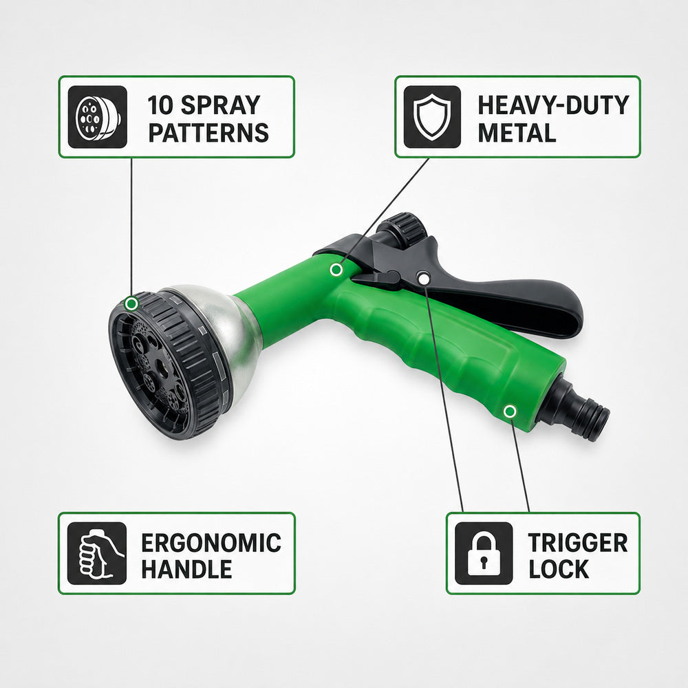 Trapp Brazil Metal Spray Gun Garden Sprayer with 10 Spray Pattern for (DY-2061)