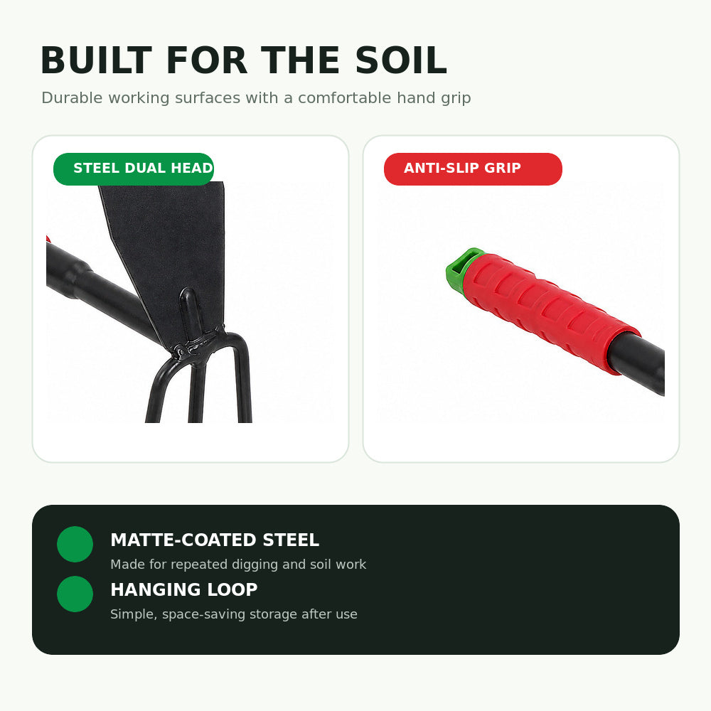 Trapp Brazil Hoe and Cultivator Hand Tiller for loosening Soil, Weeding and Digging