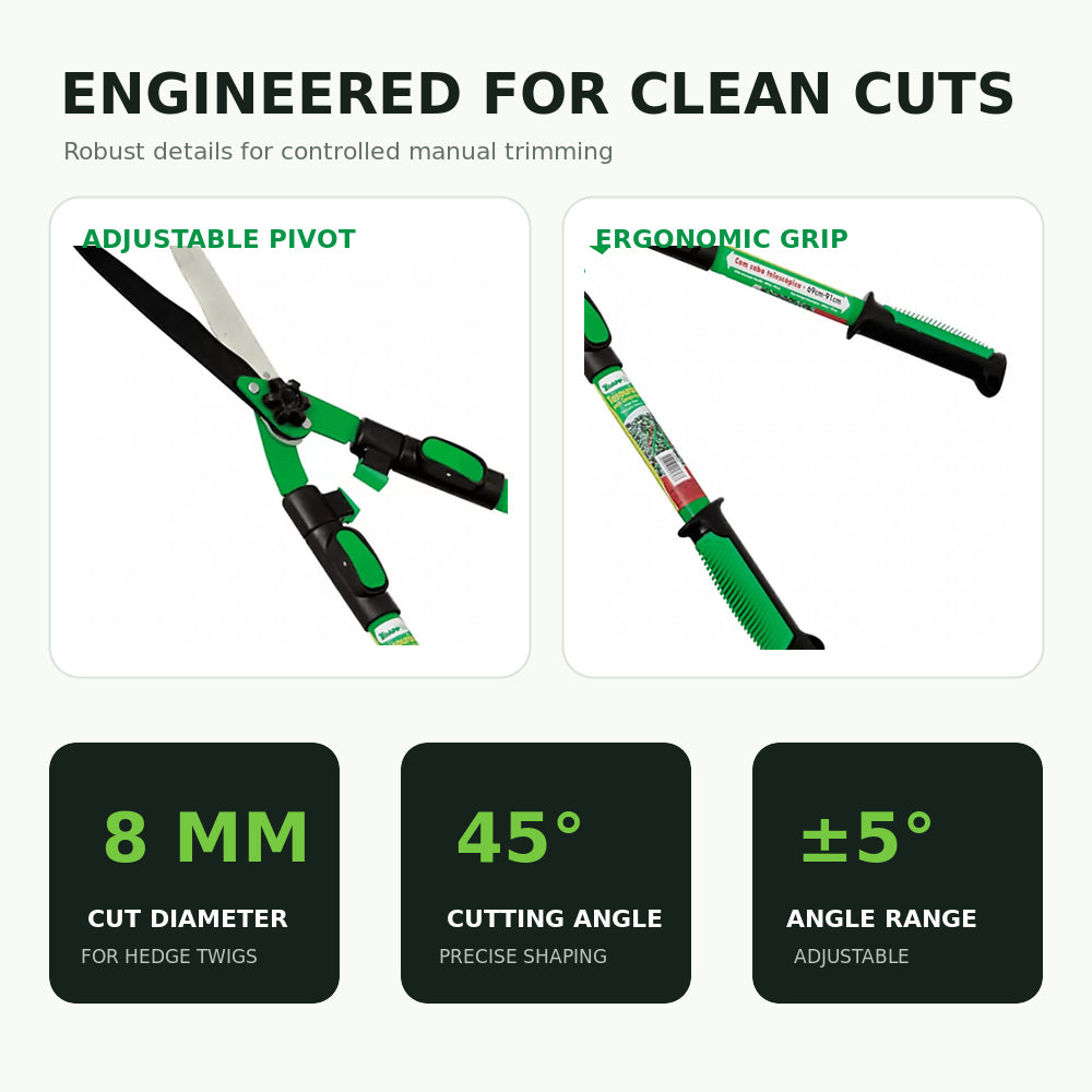 Trapp Brazil 91cm Hedge Shear with Telescopic Handle with Comfort Grip Handles (TS - 40829)