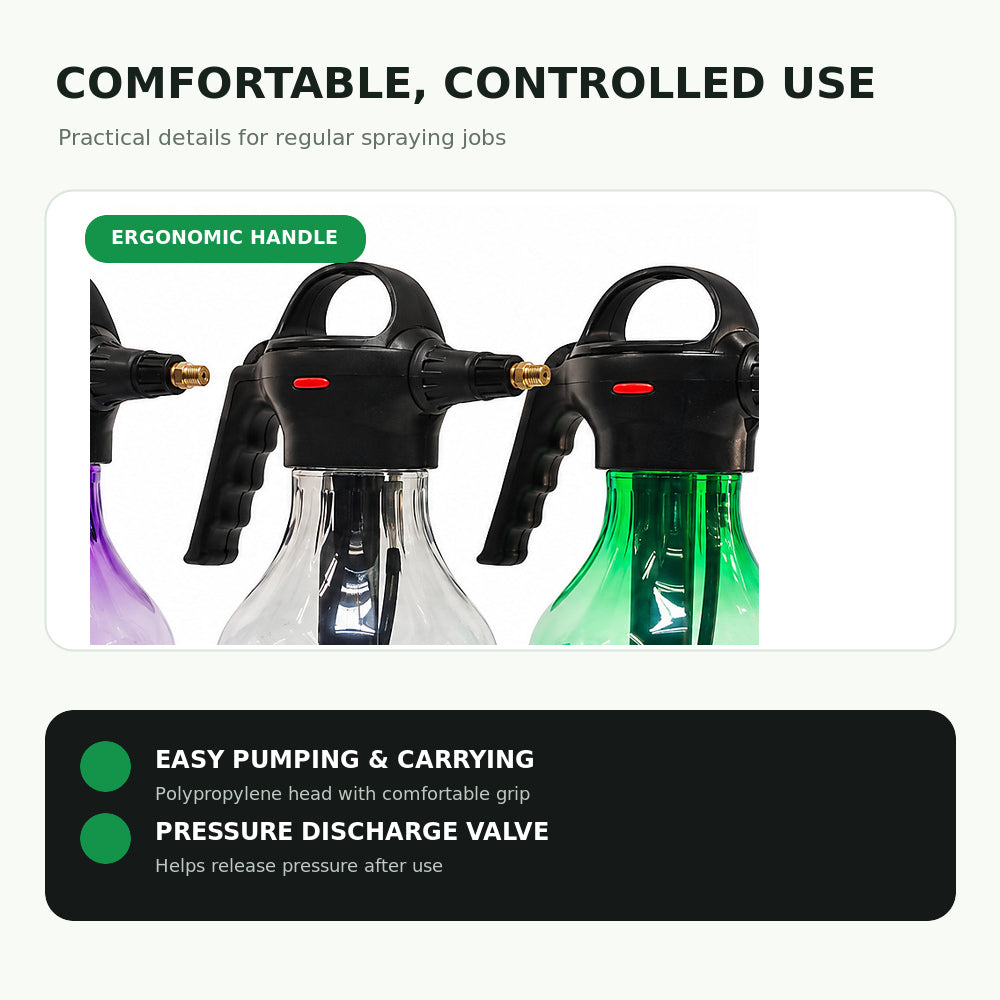 Volpi 2L Hand Pressure Water Sprayer with Adjustable Pressure Nozzle - Buy 2 Get 1 FREE
