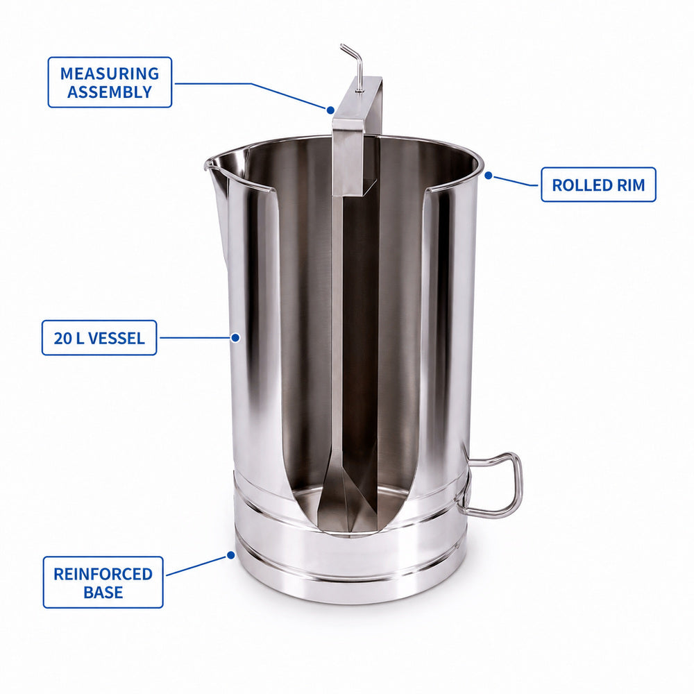 Melasty Stainless Steel Milk Meter 20 Liter Capacity