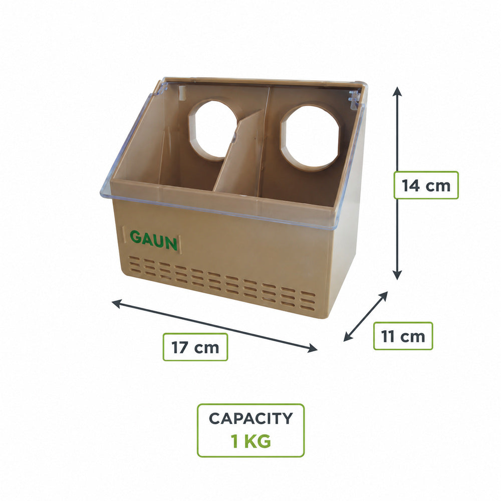 Gaun Bird Feeder for Pigeons and other similar Birds, 17 x 11 x 14 cm (Made in Spain)