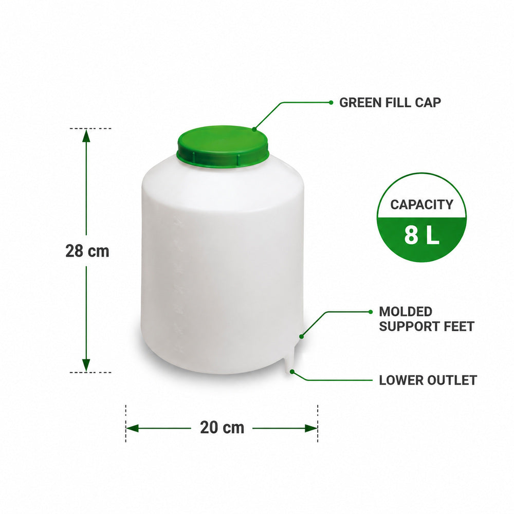 Gaun Header Tank (8 Liter Capacity)