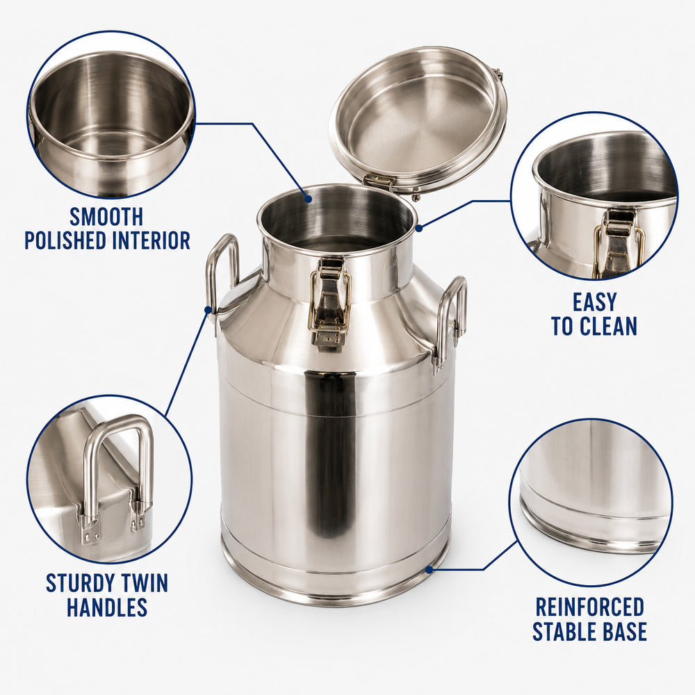 Stainless Steel Milk Container (25 Liter Capacity)
