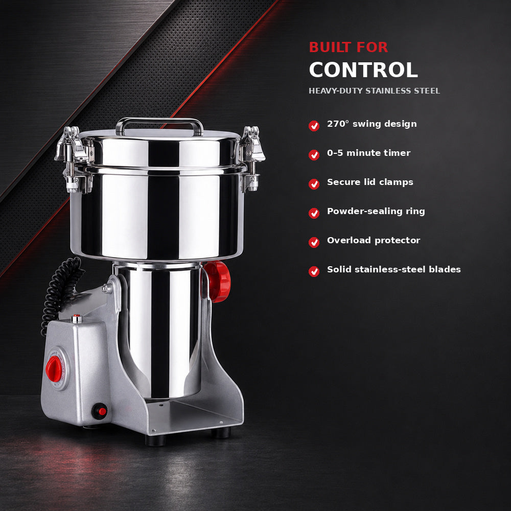 3000g Heavy Duty Stainless Steel Grain Mill Coffee Bean Grinder Dry Spice Grinding Machine (HC-3000Y)