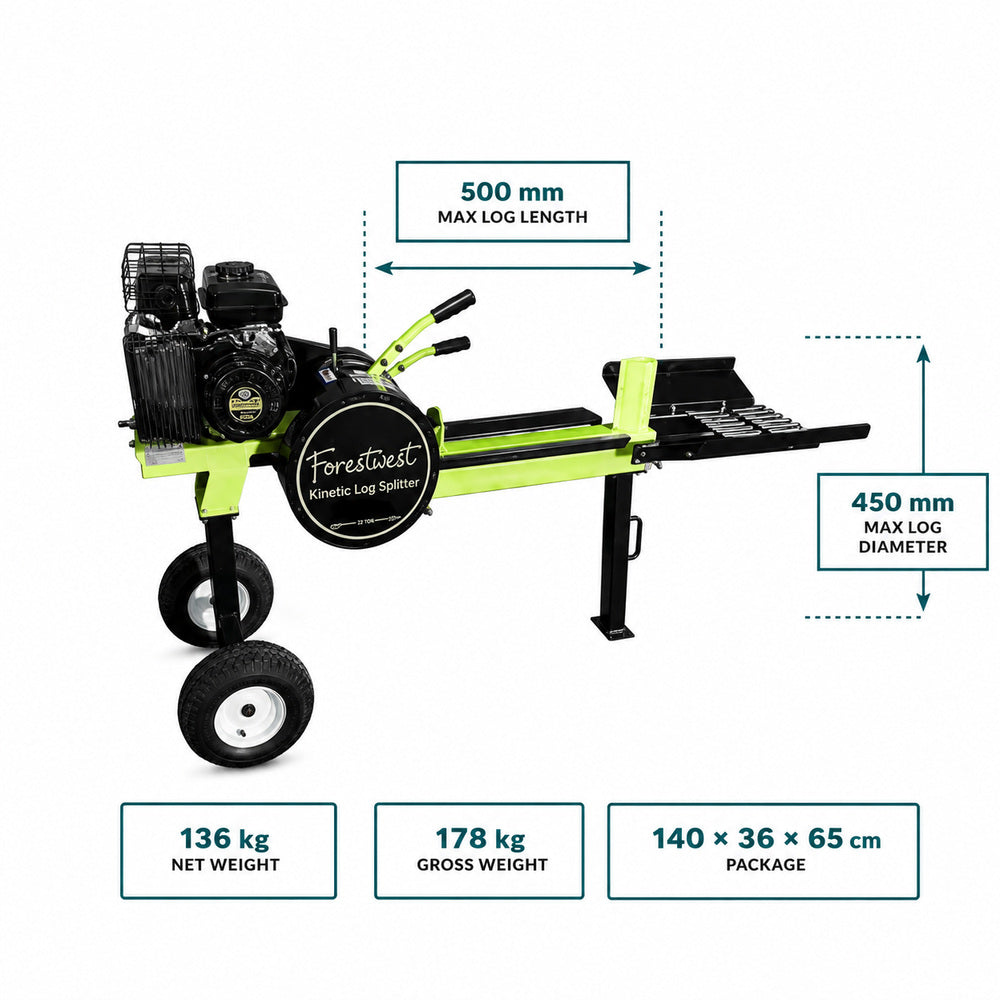 22T Log Splitter Kinetic Petrol (3.5HP)