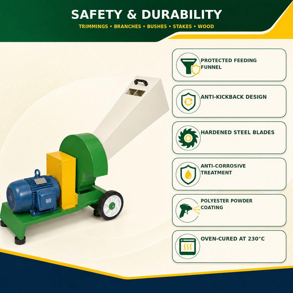 Trapp Brazil Organic Shredder, 3 Phase Motor 7.5CV, 50Hz (TRR-180)