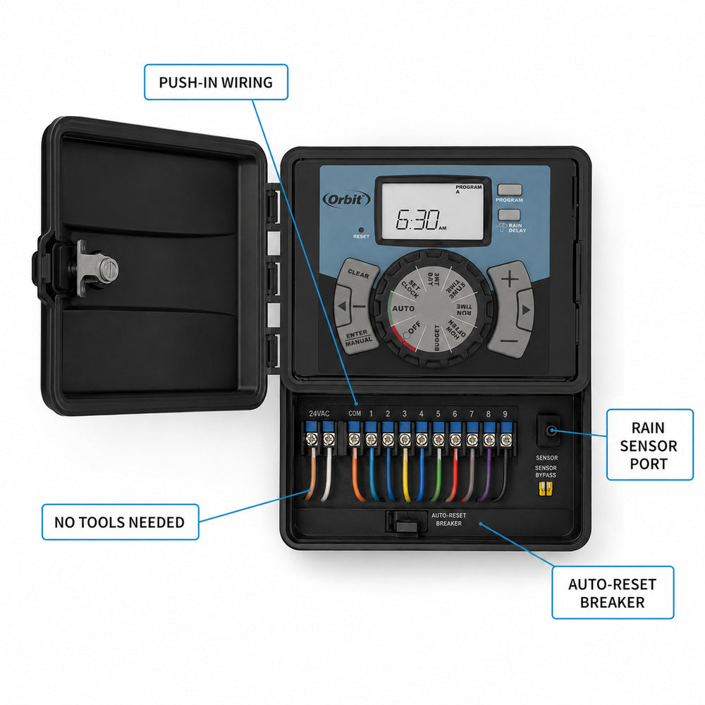 Orbit Easy-Set Logic™ 9 Station Indoor/Outdoor Timer