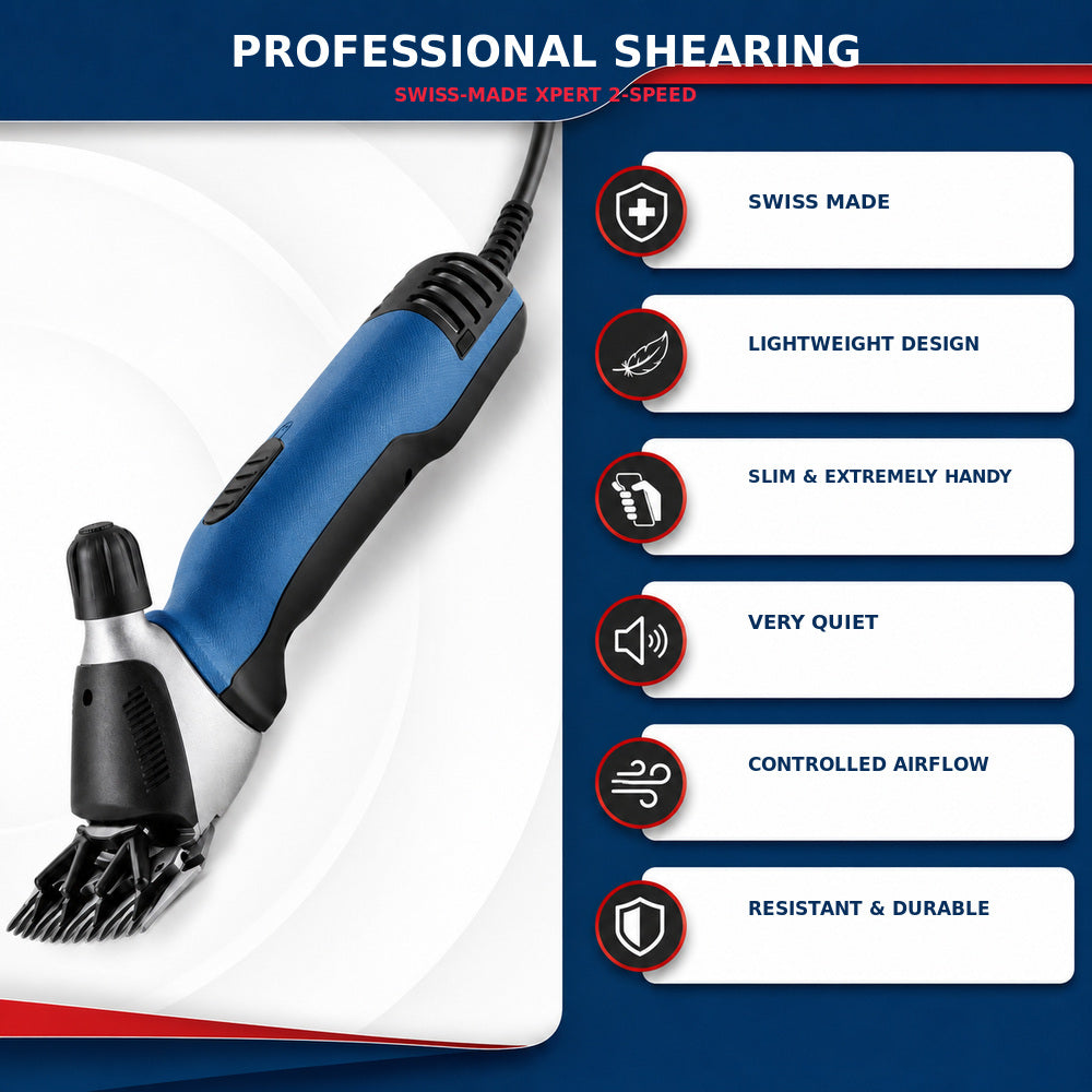 Heiniger Xpert 2-speed sheep shearing machine - Swiss Made