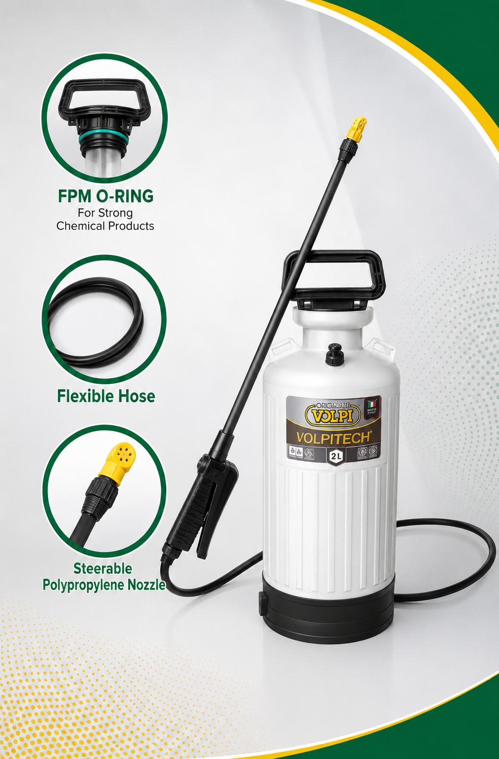 Volpi 6 Liter Heavy Duty Lawn and Garden Compression Sprayer With Lance (VT6)