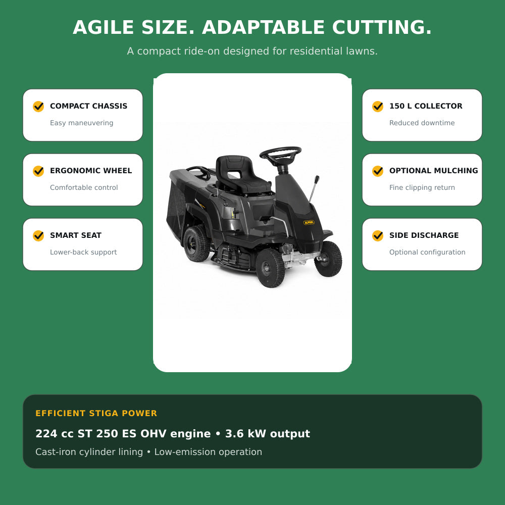 Alpina Lawn Tractor 66cm, ST OHV Engine 224cc