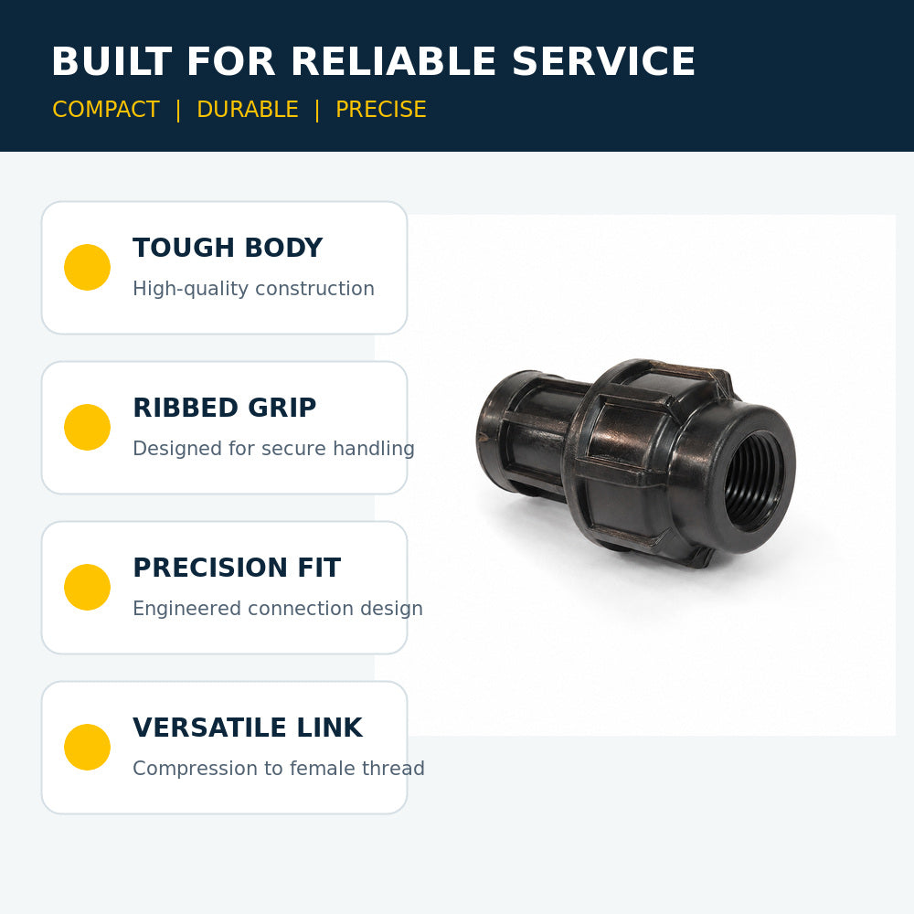 Adapter Coupling 20mm to 1/2" Threaded Female