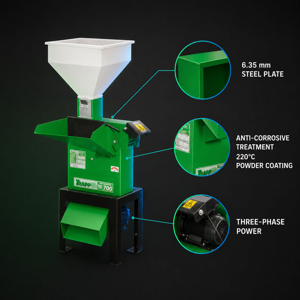 Trapp Foliage Shredder TRF-700 Motor 10CV 50 Hz 220V-380V 3PH