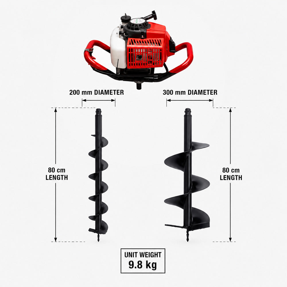 CN Earth Auger 71cc With Drill Bit (200&300mm)