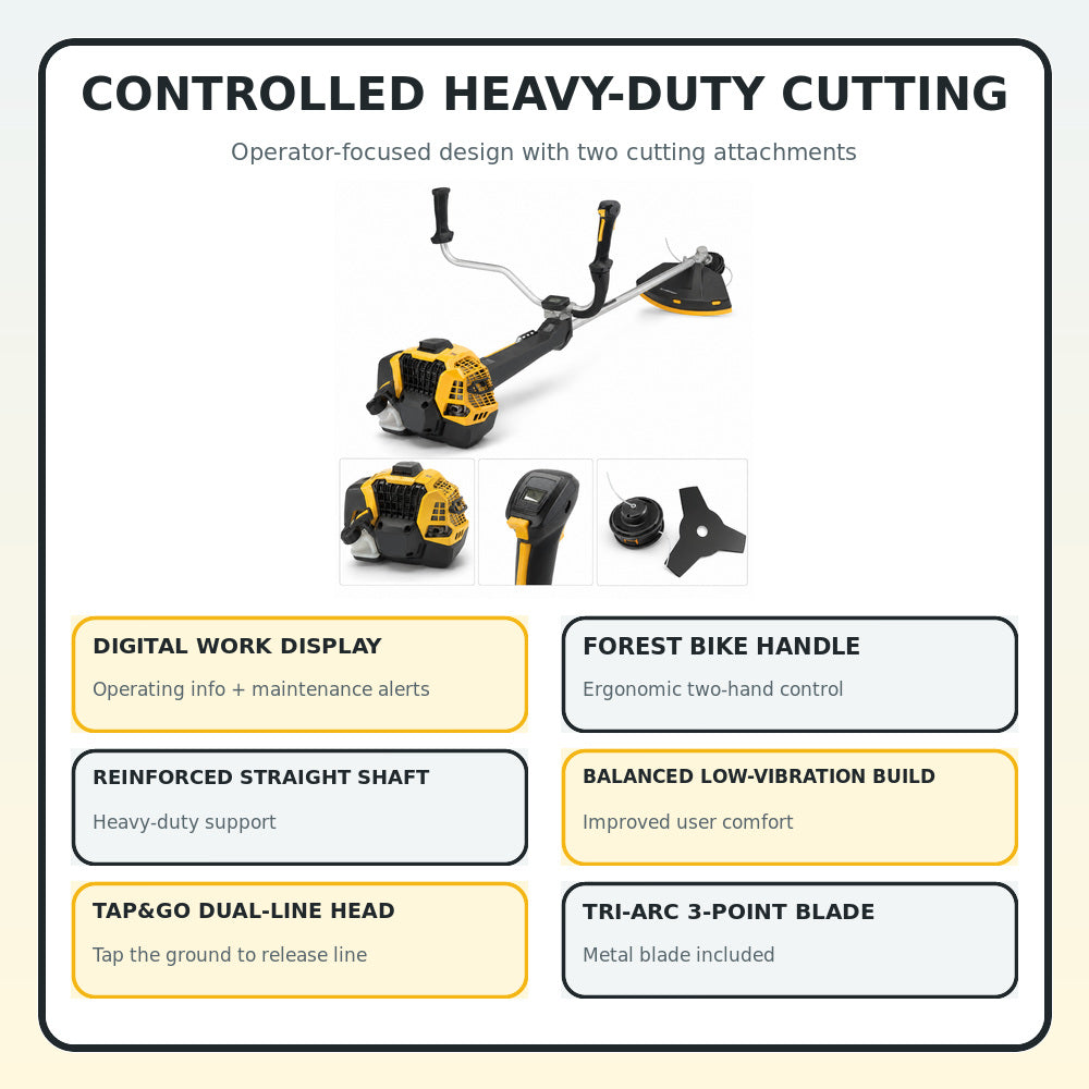 STIGA Petrol Brush Cutter BC 760 B, 52.8cc 2-Stroke Engine