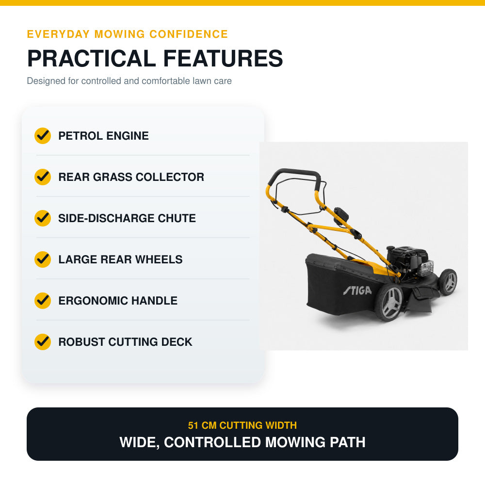 Stiga Lawn Mower Combi 53 SEQ, 51cm Cutting B