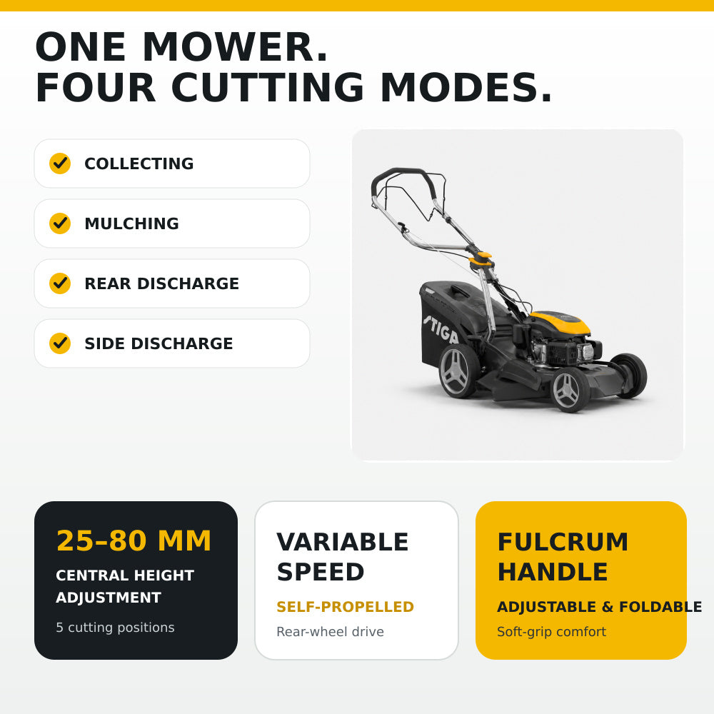 Stiga Lawn Mower Combi-955 V, 53cm Cutting,