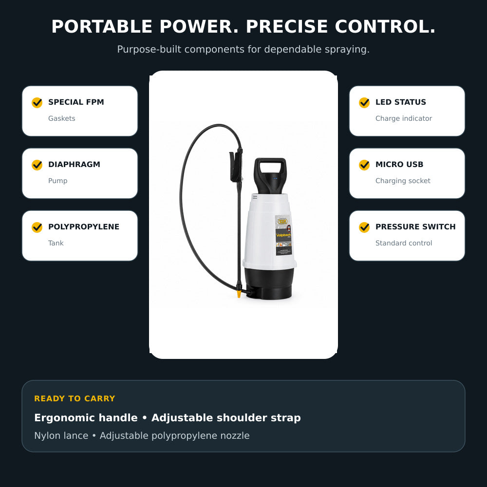 Volpi Electric Sprayer - Volpitech 7Ltr FPM