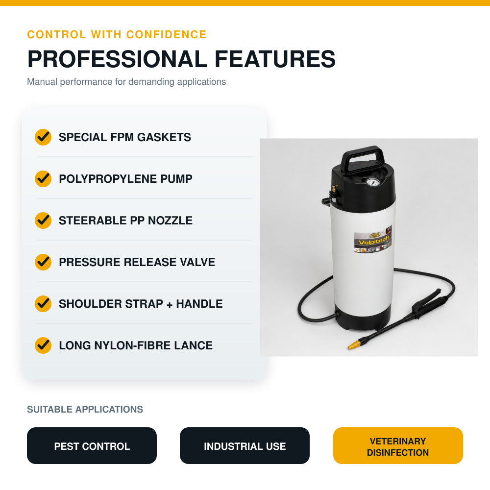 Volpi Compr. Sprayer, Volpitech 10 Ltr