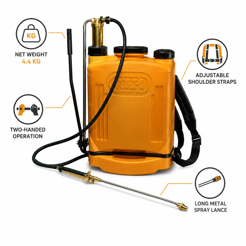 Volpi Knapsack sprayer 20 Liter Brass Pump