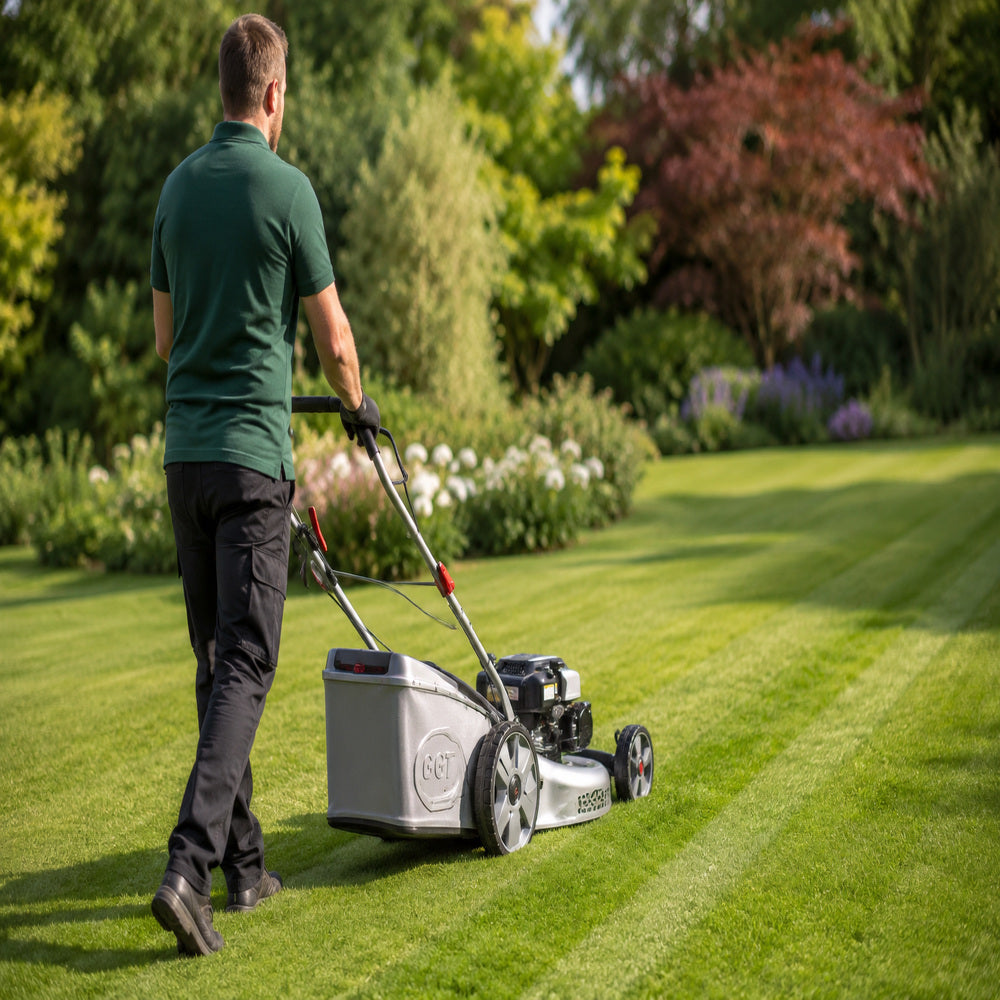 GGT Hand Lawn Mower B&S DOV750 Engine with 70L Grass Box