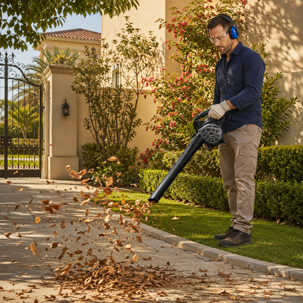 Alpina Italy Petrol Operated Speed Blower/ Vacuum with 55L Collection Bag for Home & Garden/Outdoor Use, Your Local UAE Distributor
