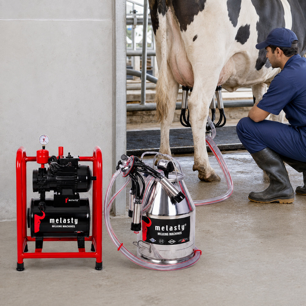 Melasty 30L Fixed System & Single Bucket Milking Machine For Cow (Made in Turkey)