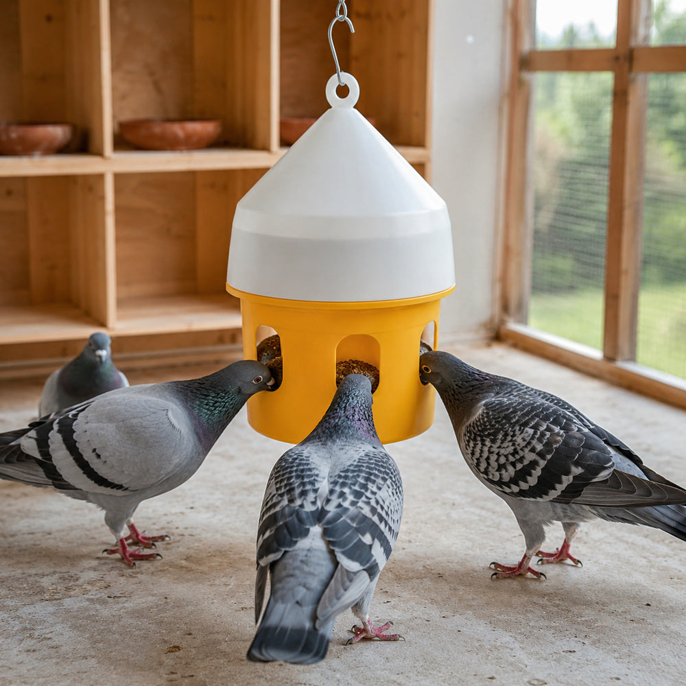 Novital 8 Liter Bird Feeder for Pigeon and other similar birds, Durable Bird Feeder with Hook (Made in Italy)