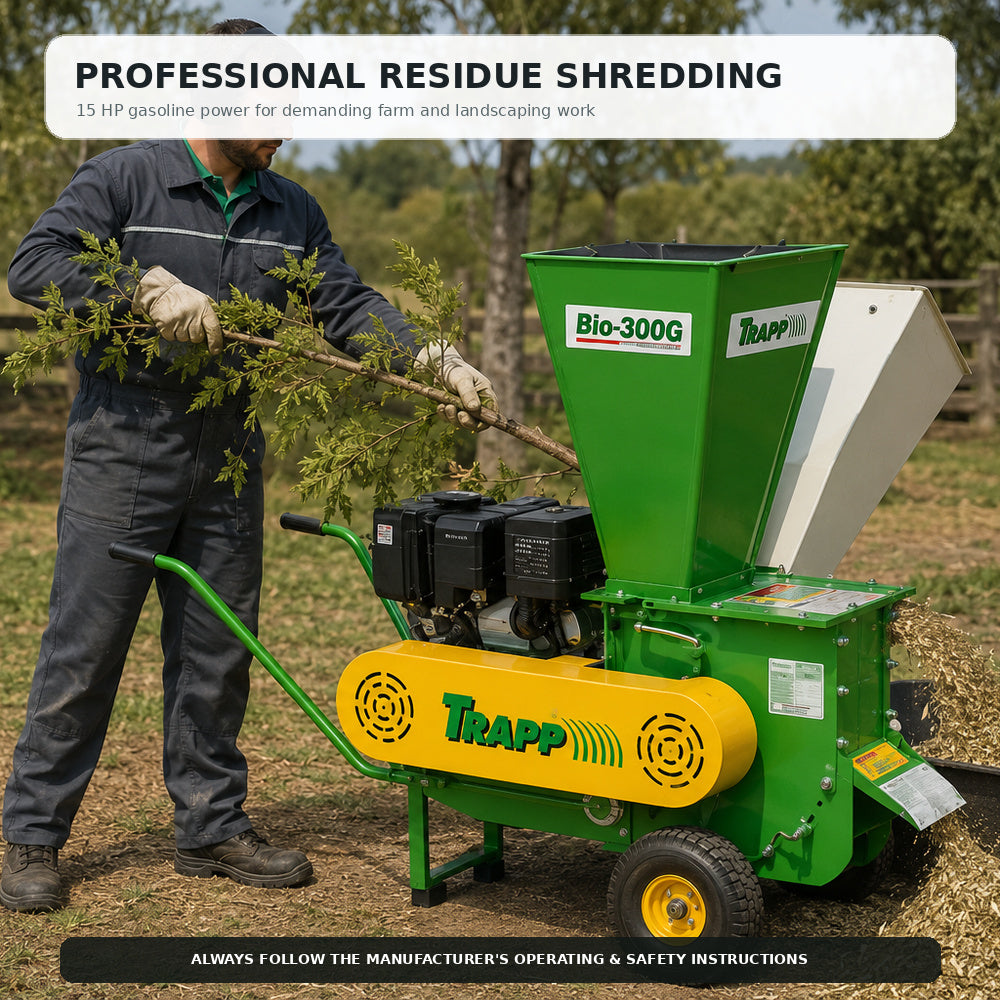 Trapp Brazil Organic Residue Shredder 15HP Lifan Engine (Bio-300G)