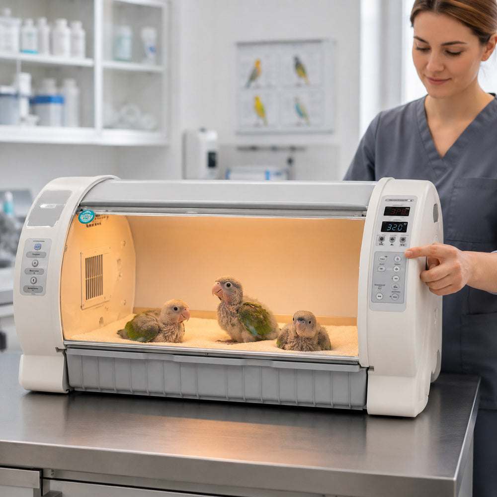 Cradle Brooder 90 (MX-B90N) – 4th Generation Pet & Bird Incubator with Automatic Temperature and Humidity Control and Large FND Display.