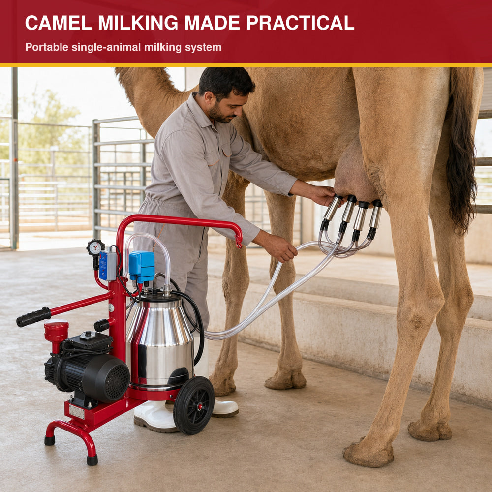 Melasty 25L Single Milking Machine for Camel (Made in Turkey)
