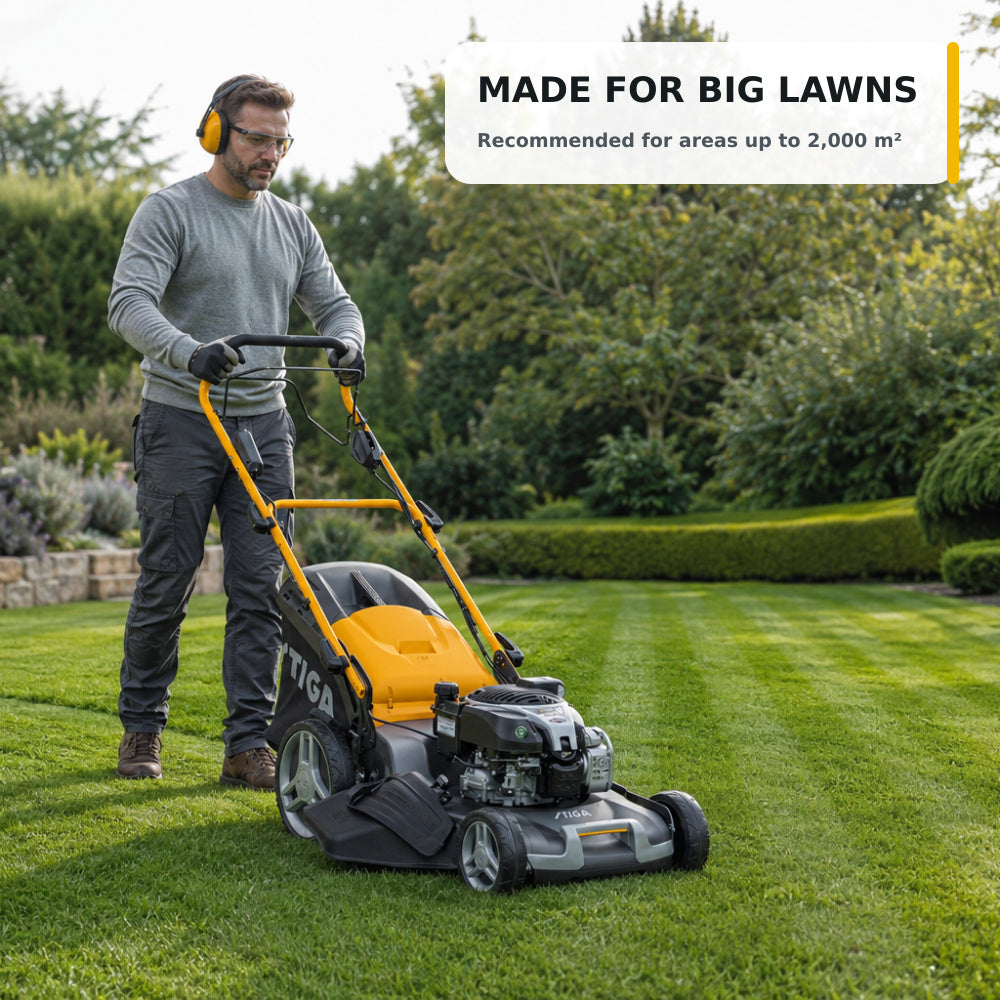 Stiga Lawn Mower, Combi 55 SVEQ B&S, 53cm Cu