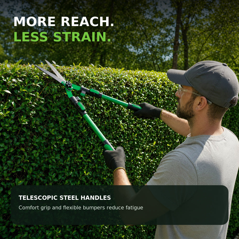 Trapp Brazil 91cm Hedge Shear with Telescopic Handle with Comfort Grip Handles (TS - 40829)