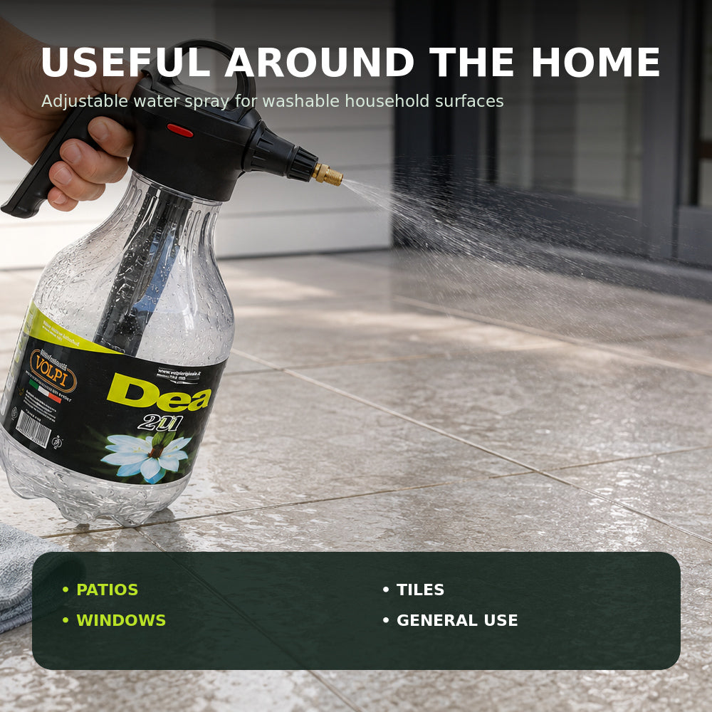 Volpi 2L Hand Pressure Water Sprayer with Adjustable Pressure Nozzle - Buy 2 Get 1 FREE