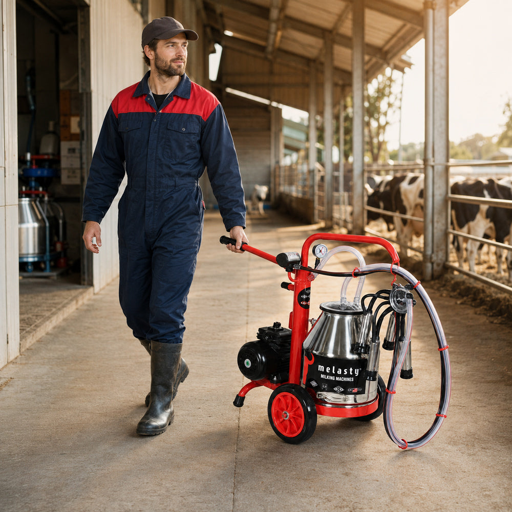 Melasty 25L Electric Single Milking Machine for Cow, 220V (Made in Turkey)