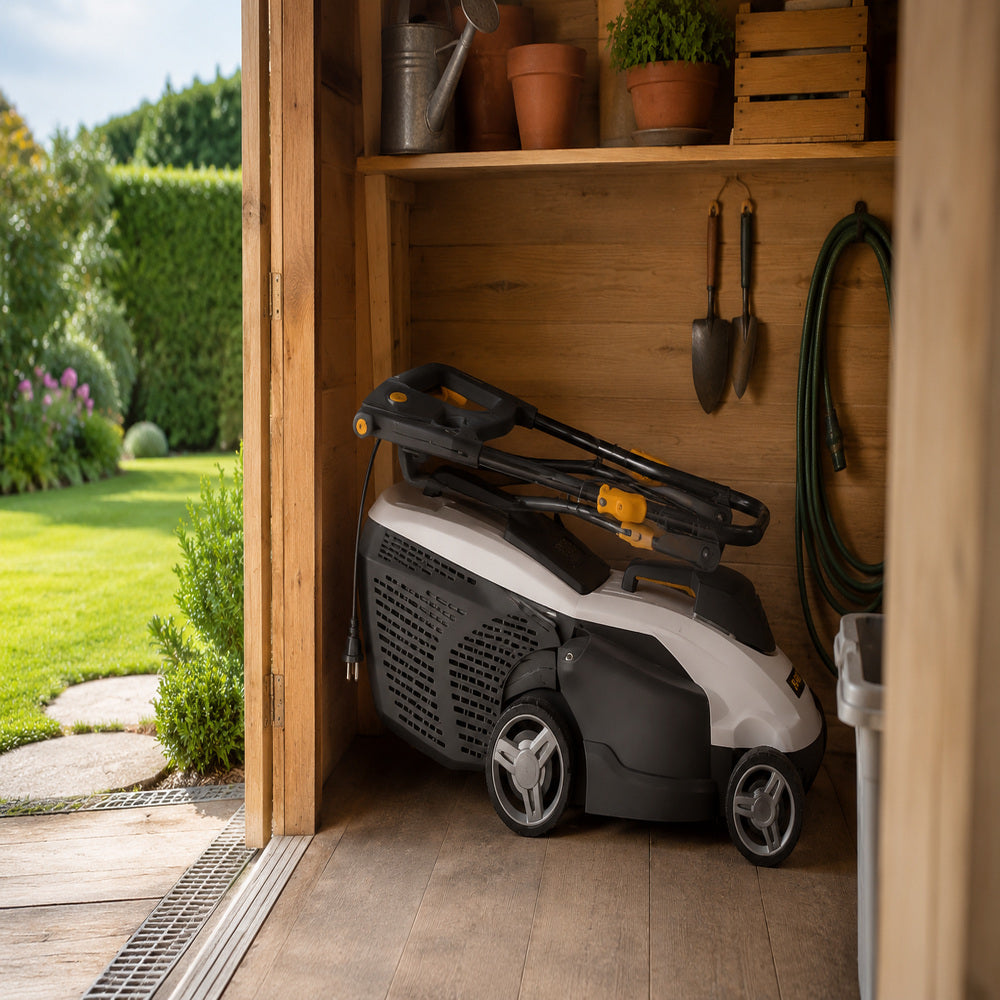 Alpina Italy Electric Lawn Mower, AL1 34 E, Black & White, 34 cm Cutting Width