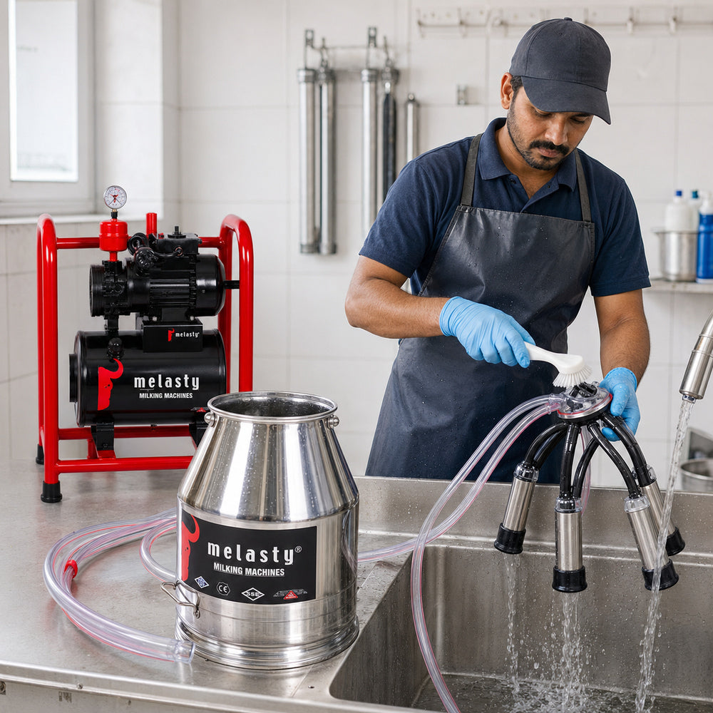 Melasty 30L Fixed System & Single Bucket Milking Machine For Cow (Made in Turkey)