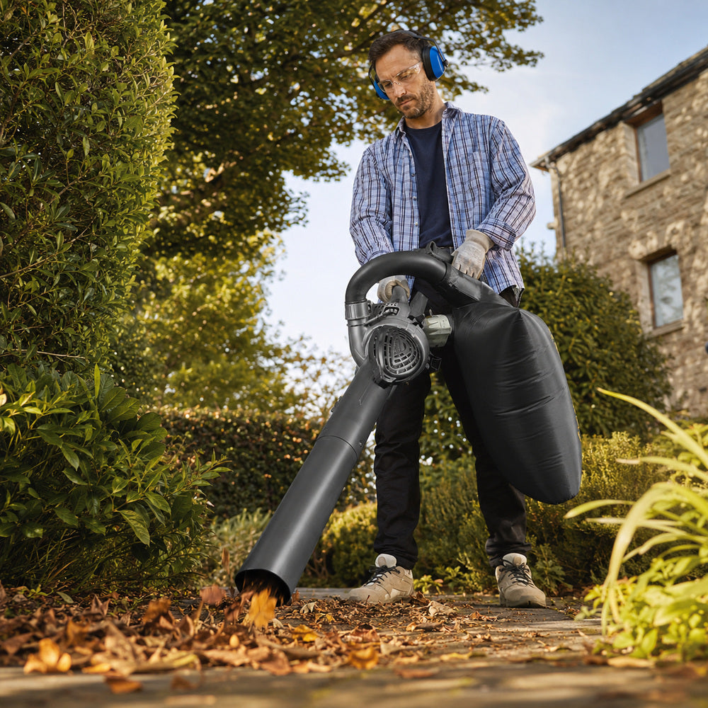 Alpina Italy Petrol Operated Speed Blower/ Vacuum with 55L Collection Bag for Home & Garden/Outdoor Use, Your Local UAE Distributor