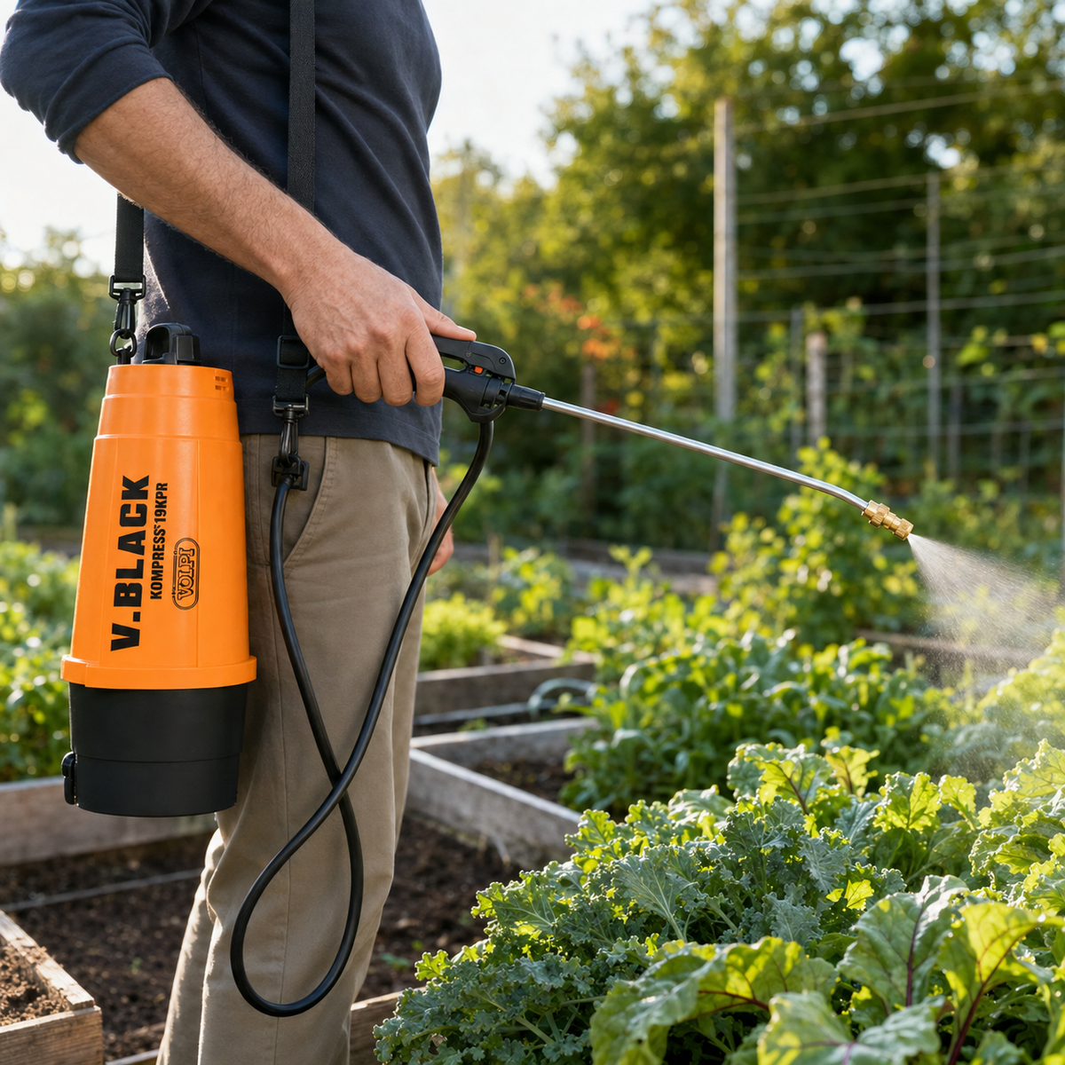 Volpi 6L High Capacity Manual Pressure Sprayer Suitable For Disinfection, Sterilization, Agricultural - Indoor/Outdoor Use (19KPR)