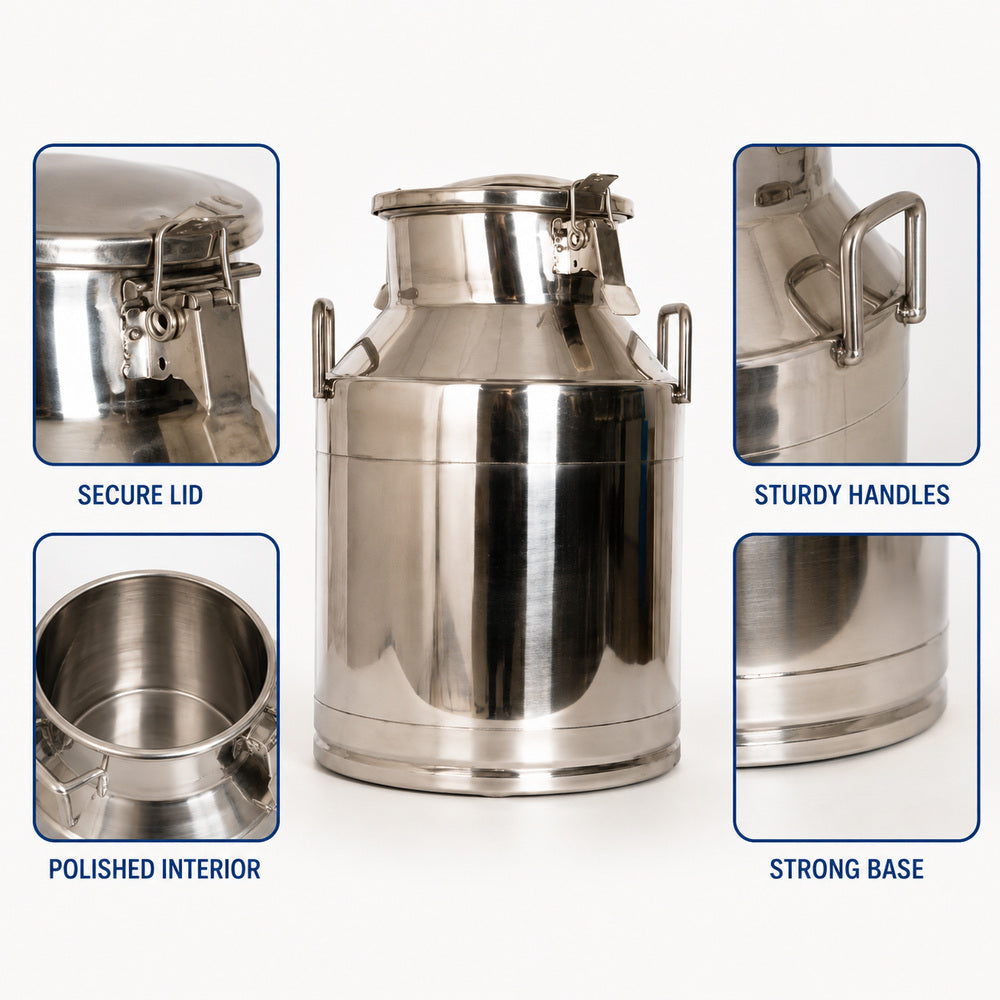 Stainless Steel Milk Container (25 Liter Capacity)