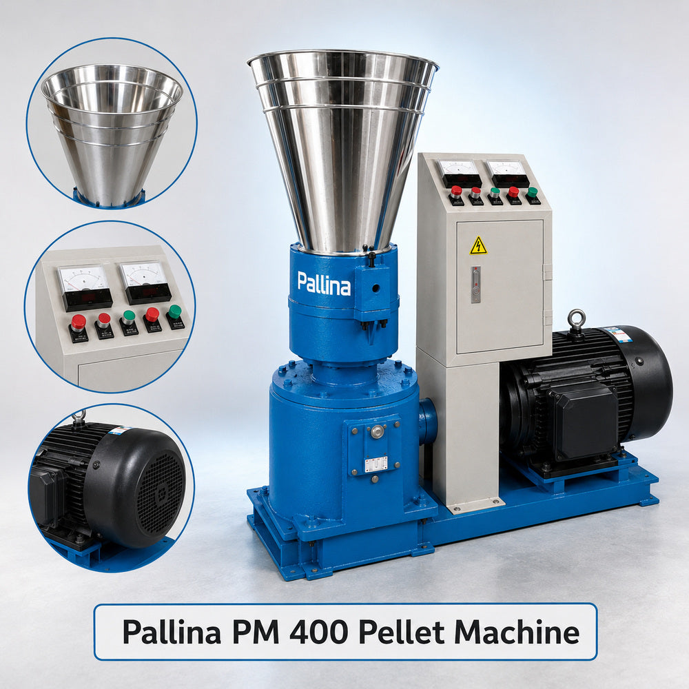 Pallina Pellet Machine SPXP400,11KW 380V,50Hz Production Capacity upto 400Kg. P/Hour