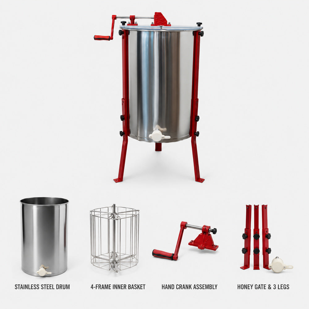 Beehive Flow 4 Frames Manual Honey Extractor (EX-03A)