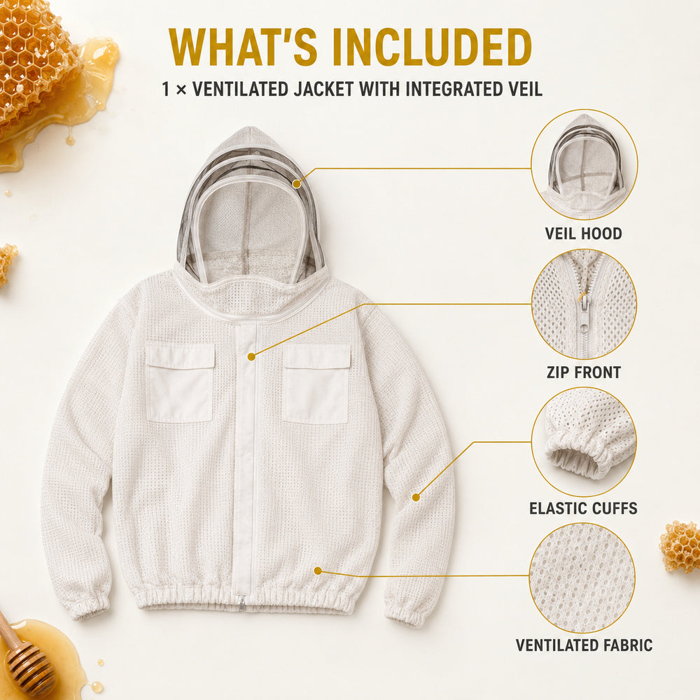 Beehive Three Layer Ventilated Beekeeping Jacket