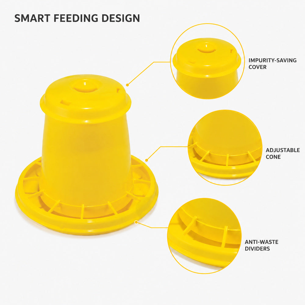Novital Chicken Feeder Yellow 2.5 Liter (Made in Italy)
