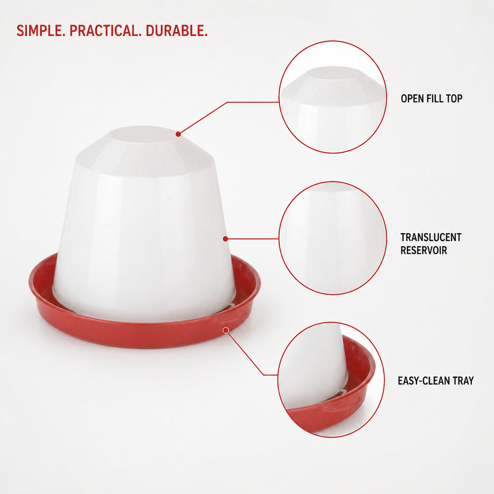 Novital Bird Drinker 3.5 Liter for Chicks and other similar Birds (Made in Italy)