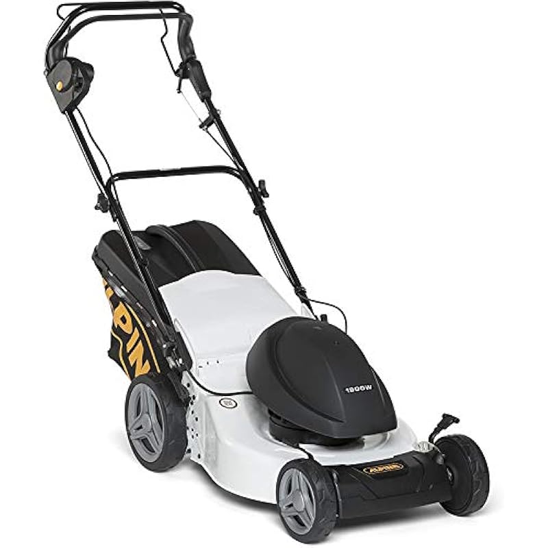 Alpina Italy Electric Lawn Mower - AL3 46 SE, Black & White, 46 cm Cutting Width