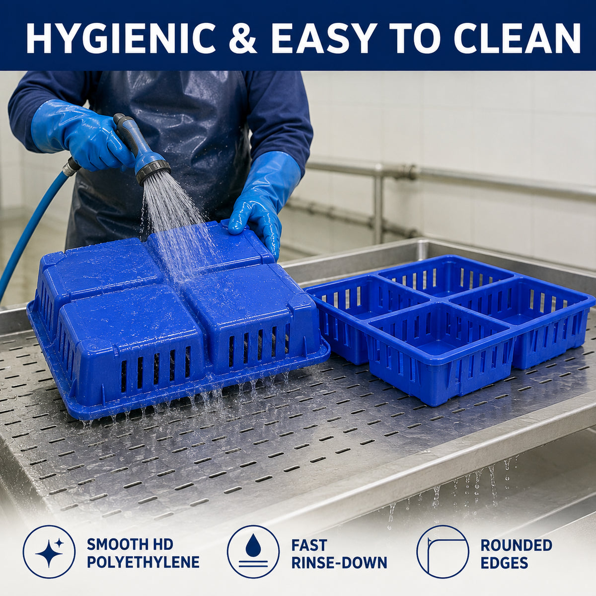 Giordano Excellent ventilation, HD polyethylene chick box with four Compartments (Made in Italy)