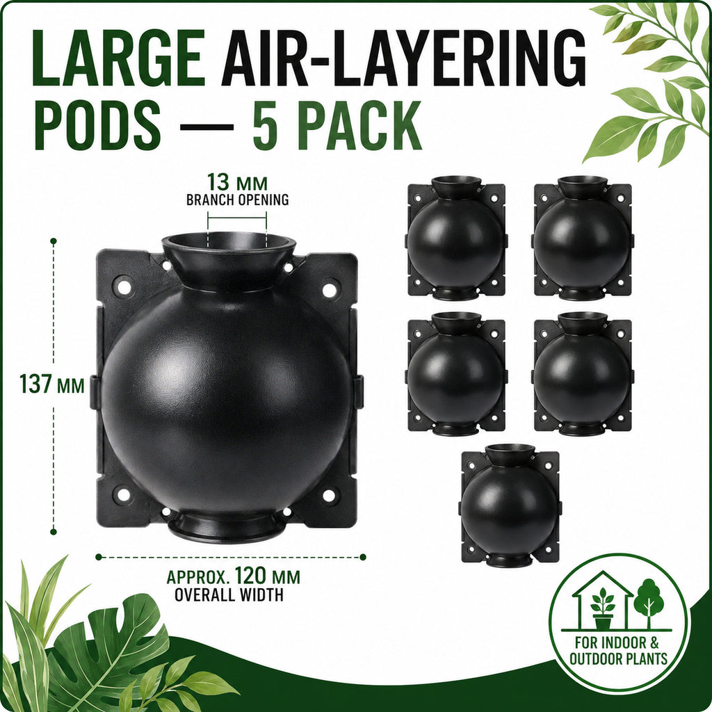 Plant Root Growing Ball, Air-Layering Pod (5Pc's) (Large, Black)